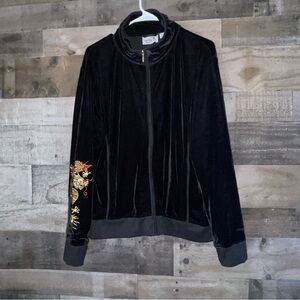 Obermeyer Velvet Bomber Jacket Black Gold